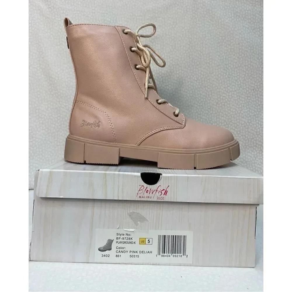 Blowfish Malibu GIRLS SIZE 5 Playground-k Fashion Boot in Candy Pink Deliah